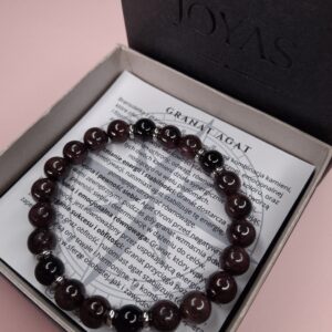 Bransoletka męska Granat Agat