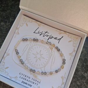 Bransoletka z kamieniem urodzeniowym / Litopad - Cytryn